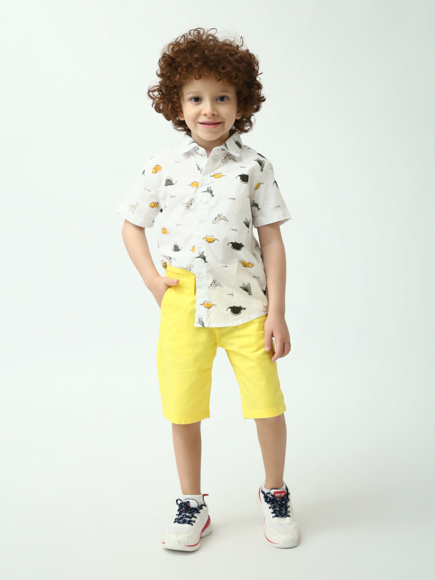 Chemise Garçon à Imprimé Dinosaure – Style Décontracté et Ludique - SSH24SAER75296MB1