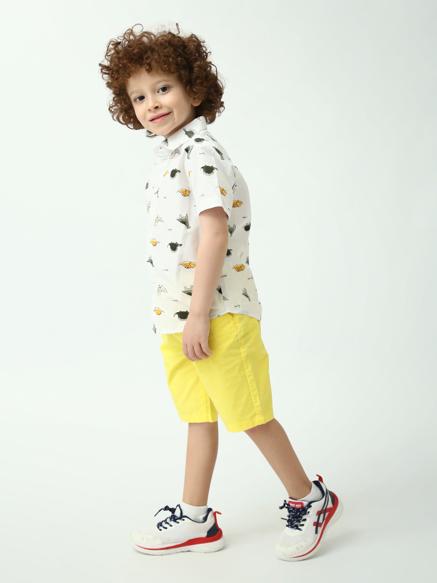 Chemise Garçon à Imprimé Dinosaure – Style Décontracté et Ludique - SSH24SAER75296MB1