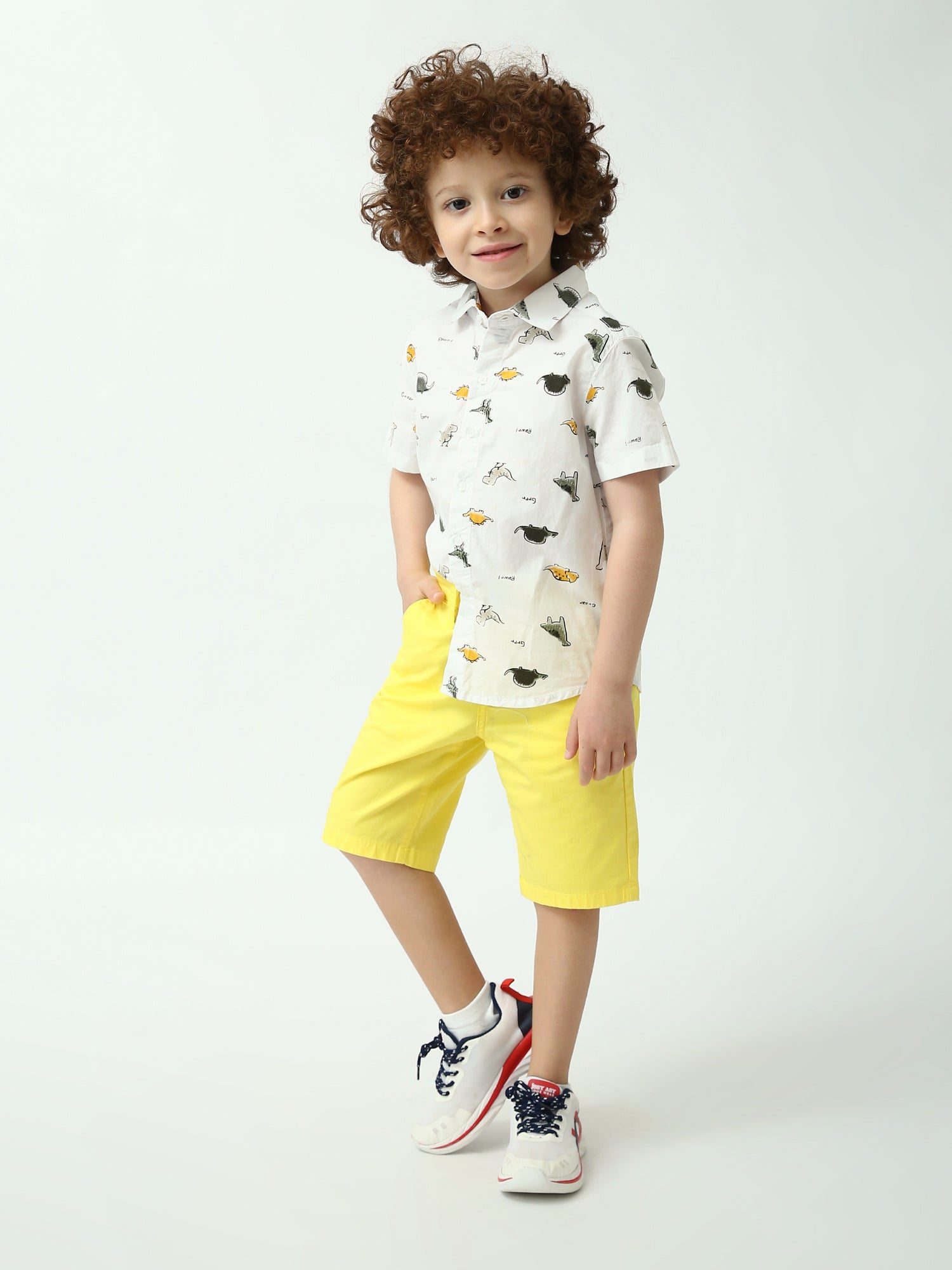 Chemise Garçon à Imprimé Dinosaure – Style Décontracté et Ludique - SSH24SAER75296MB1