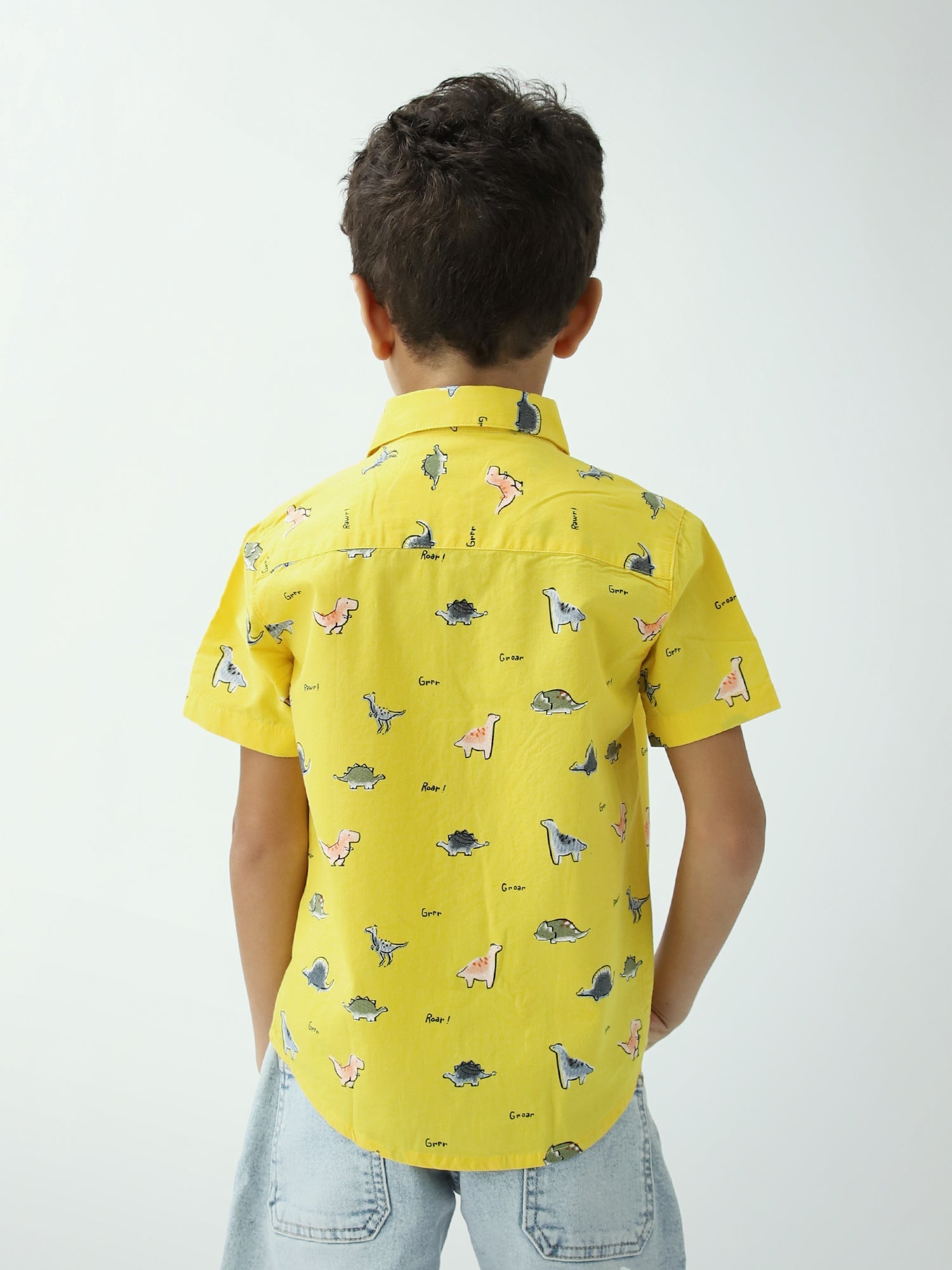 Chemise Garçon à Imprimé Dinosaure – Style Décontracté et Ludique - SSH24SAER75296MB1