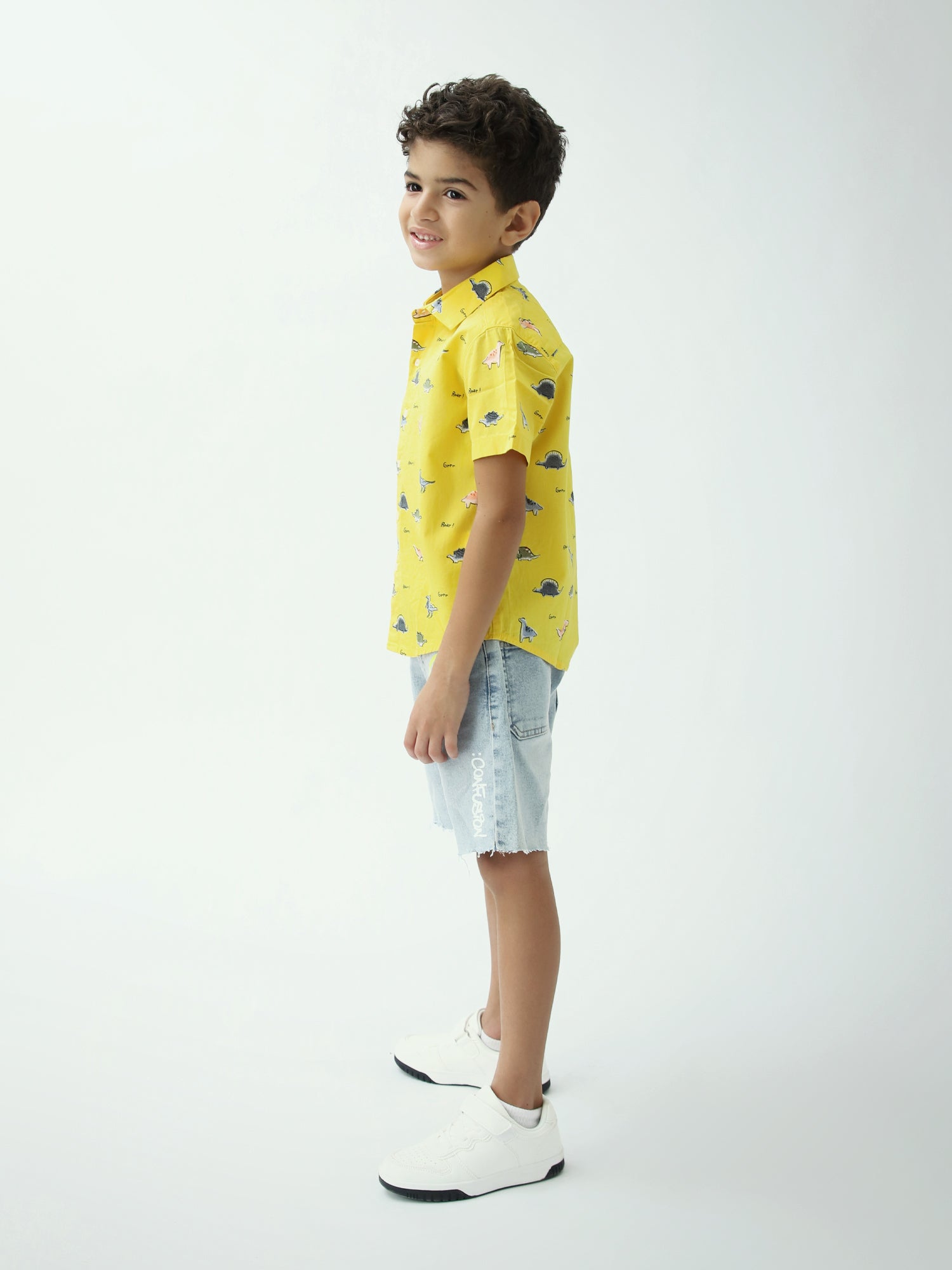 Chemise Garçon à Imprimé Dinosaure – Style Décontracté et Ludique - SSH24SAER75296MB1