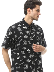 Chemise homme à manches courtes avec imprimé distinctif – SSH24SAIC19405TM1