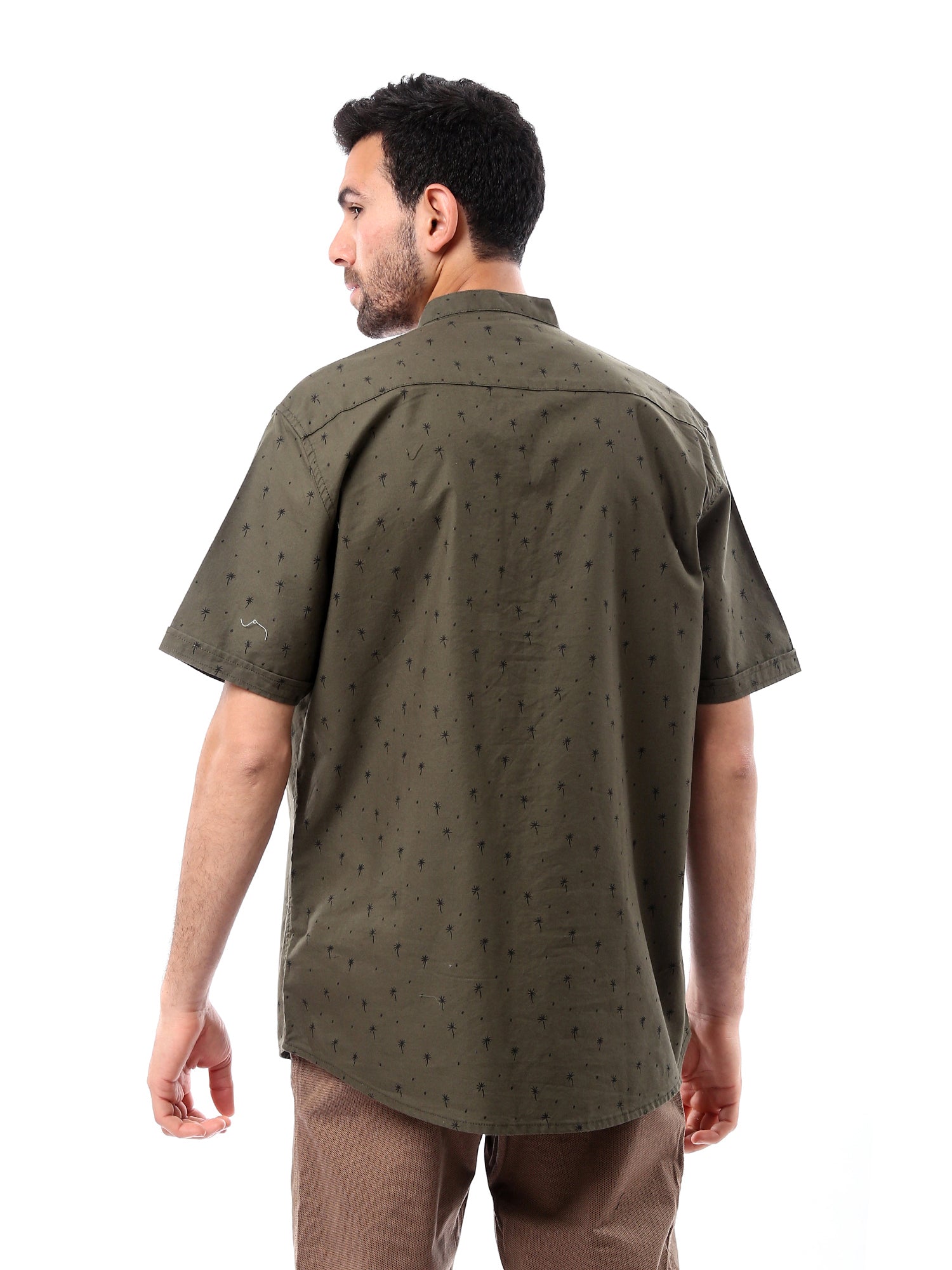 Chemise homme manches courtes à motifs modernes coupe confortable - SSH24SAOS19522TM1