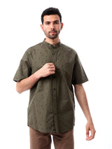 Chemise homme manches courtes à motifs modernes — coupe confortable. -  SSH24SAOS19522TM1