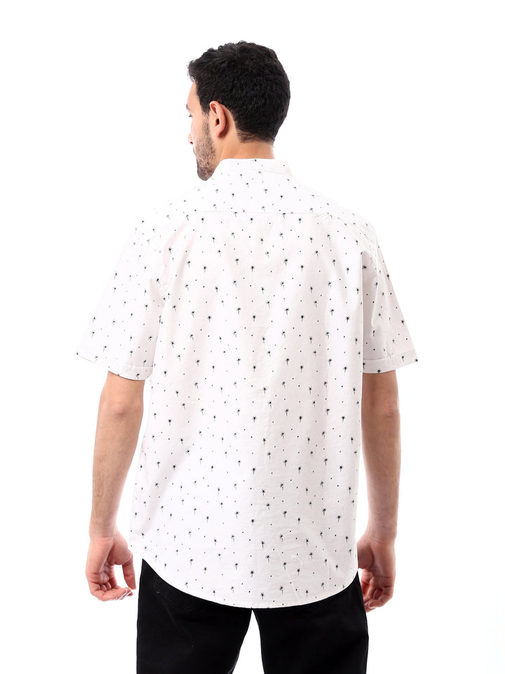 Chemise homme manches courtes à motifs modernes coupe confortable - SSH24SAOS19522TM1