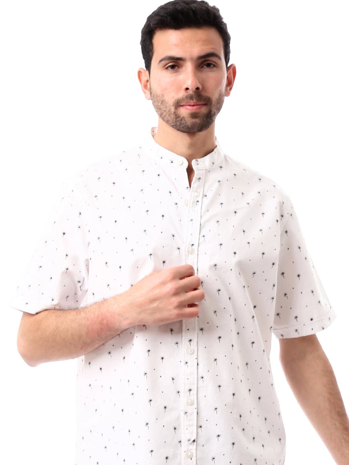 Chemise homme manches courtes à motifs modernes coupe confortable - SSH24SAOS19522TM1