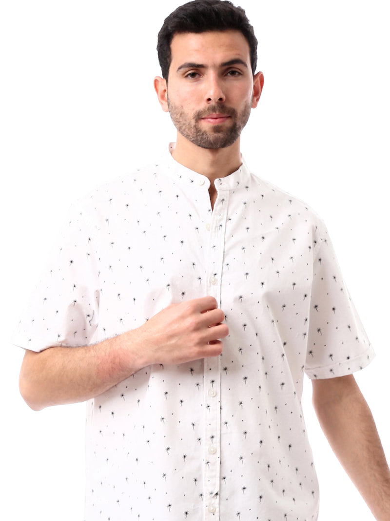 Chemise homme manches courtes à motifs modernes coupe confortable - SSH24SAOS19522TM1