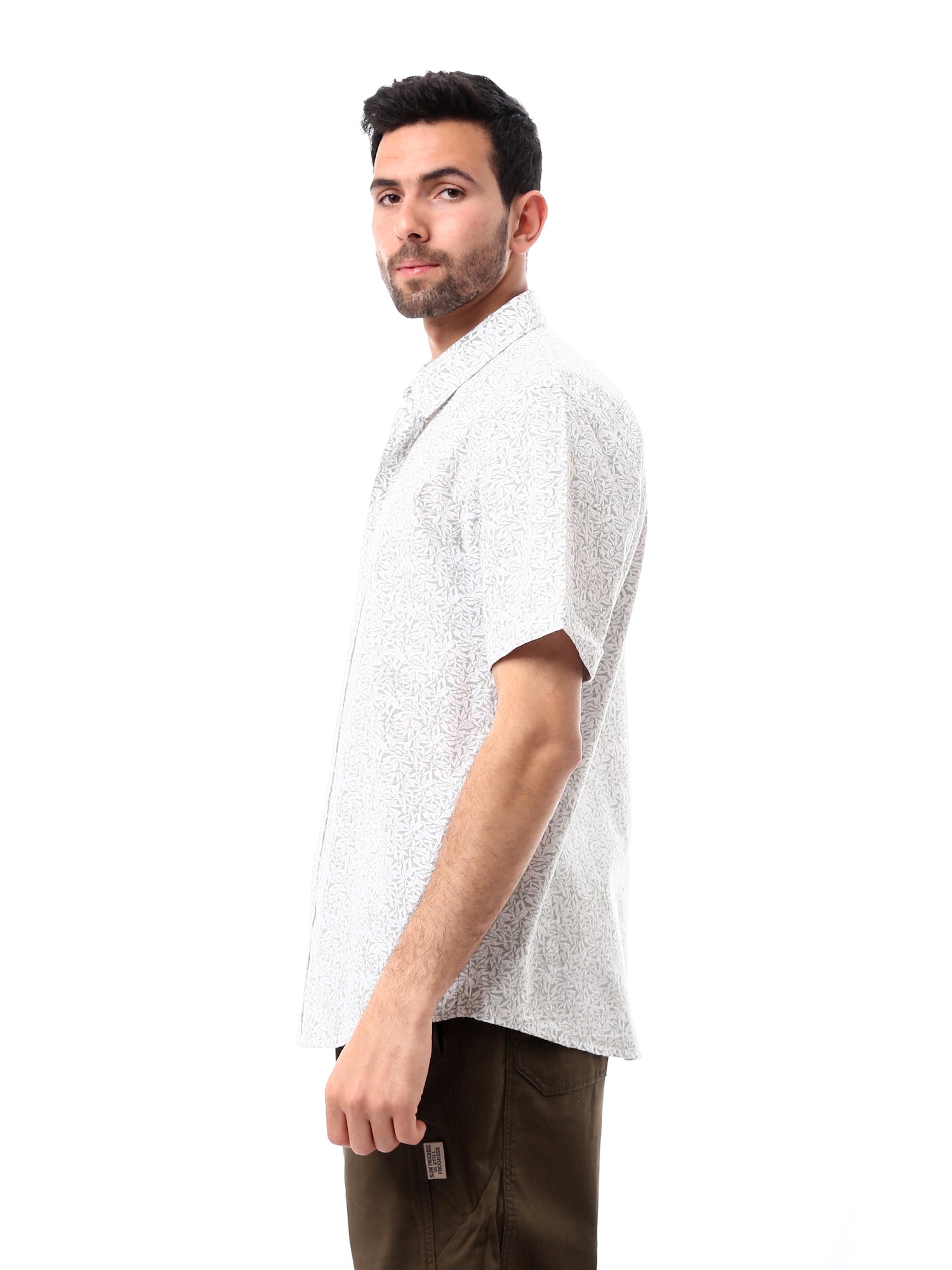 Chemise Homme à Motifs Tropicaux - Coupe Décontractée à Manches Courtes - SSH24SASR19436TM1