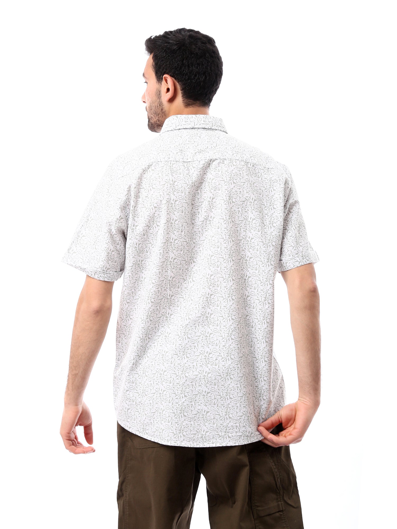 Chemise Homme à Motifs Tropicaux - Coupe Décontractée à Manches Courtes - SSH24SASR19436TM1