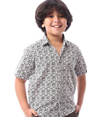 Chemise garçon à imprimé géométrique – SSH24SASR19439TB1