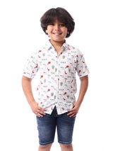 Chemise pour garçon décorée à manches courtes avec boutons à l'avant – SSH24SASR31108TB1