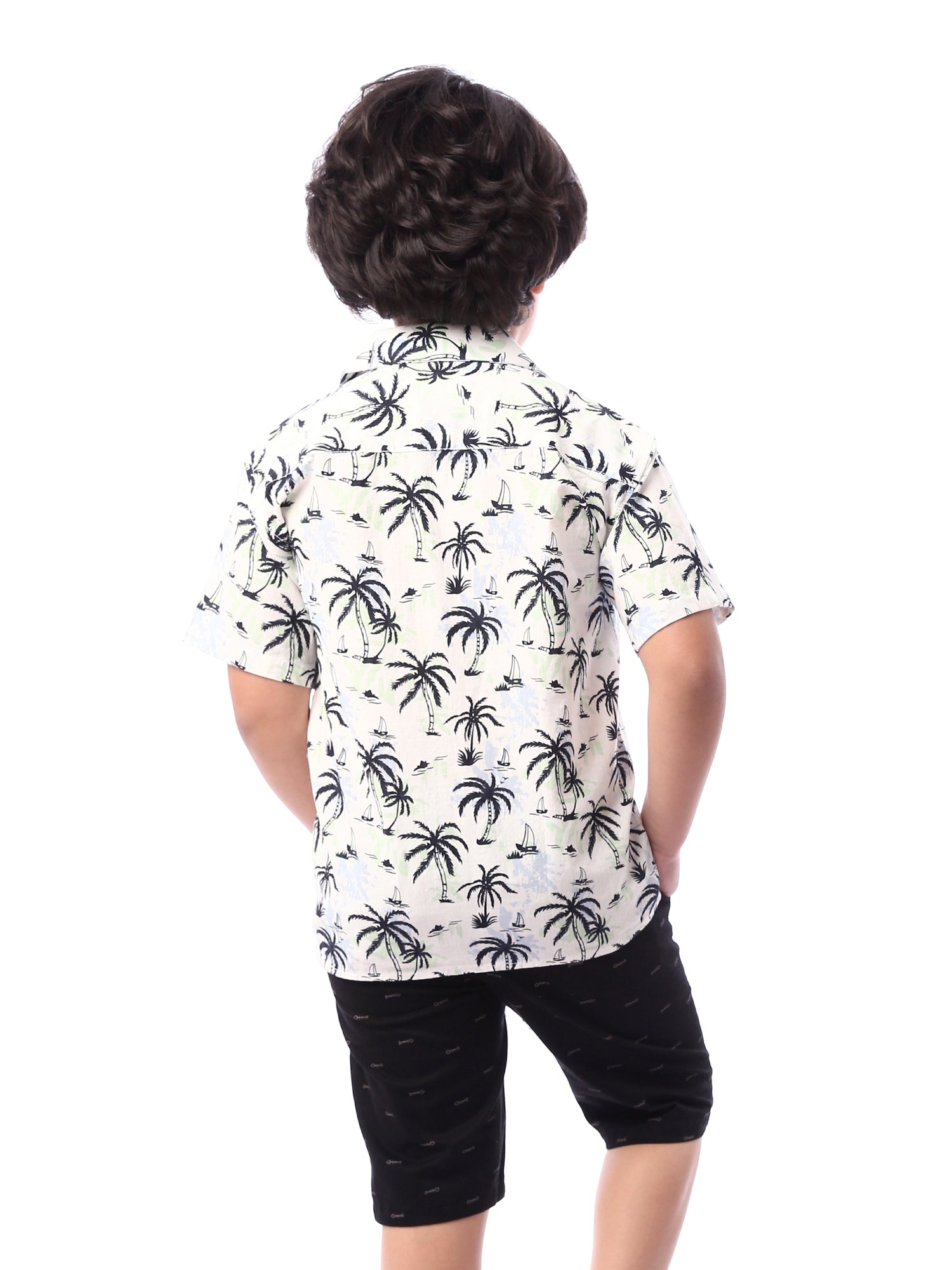 Chemise enfant garçon ornée de motifs tropicaux – SSH24SASR31112TB1