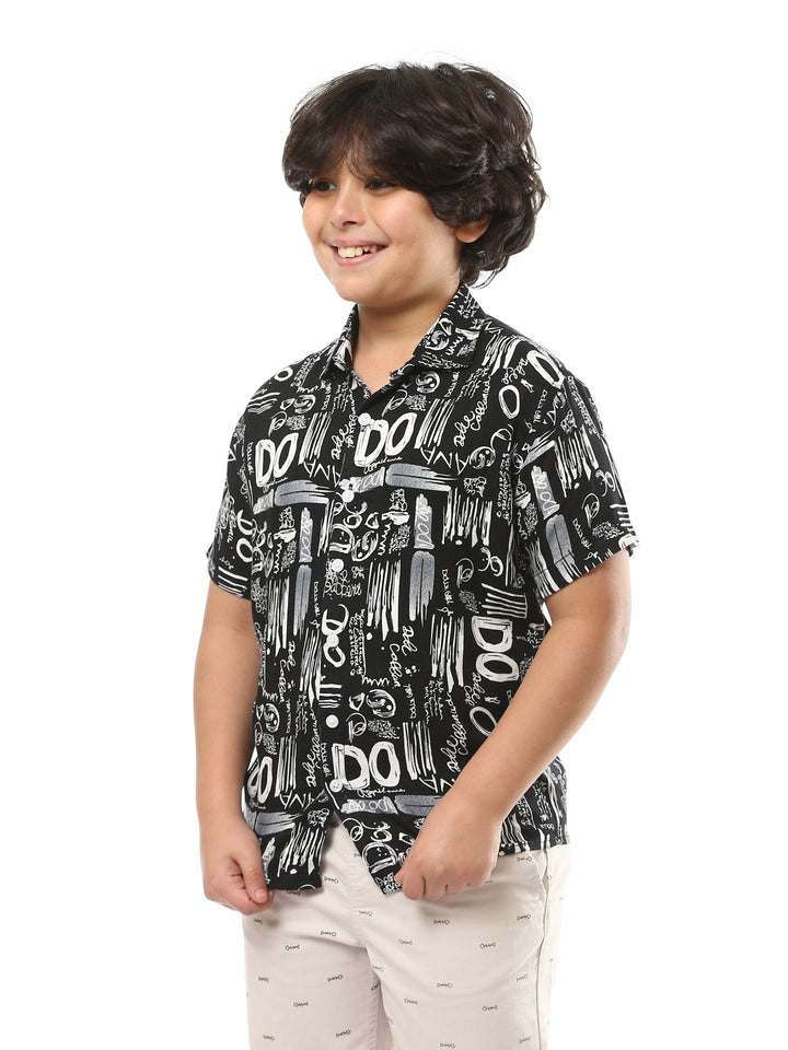 T-shirt Enfant à Design Moderne et Imprimé Décoratif – Style Actuel - SSH24SAVC19505TB1