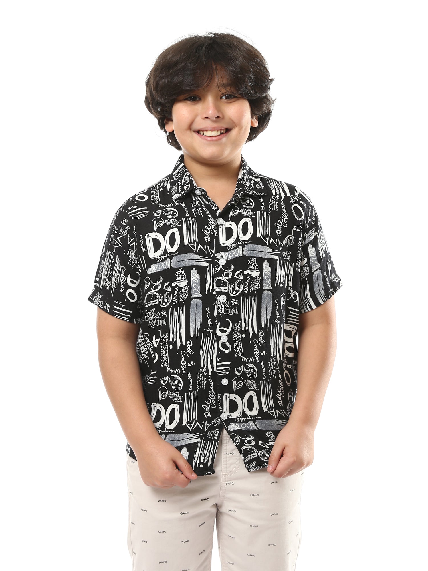 T-shirt Enfant à Design Moderne et Imprimé Décoratif – Style Actuel - SSH24SAVC19505TB1