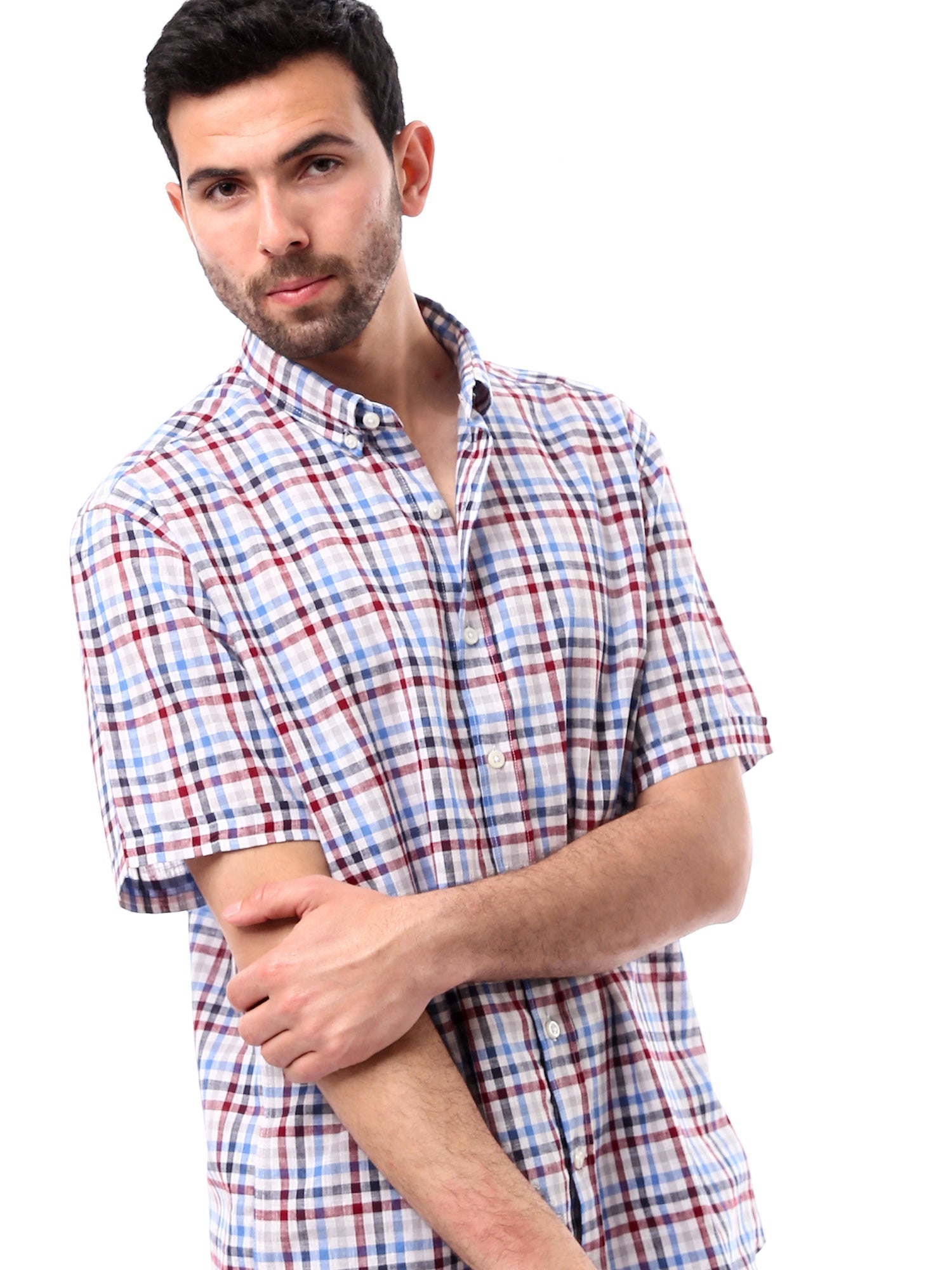 Chemise Homme Élégante à Carreaux – Style Moderne et Confort pour les Jours Chauds - SSH24SCIR17447TM1