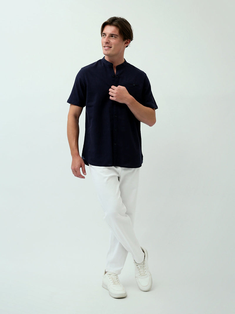 Chemise Homme à Manches Courtes – Design Moderne avec Col Ouvert et Boutons - SSH24SEIS19432TM1