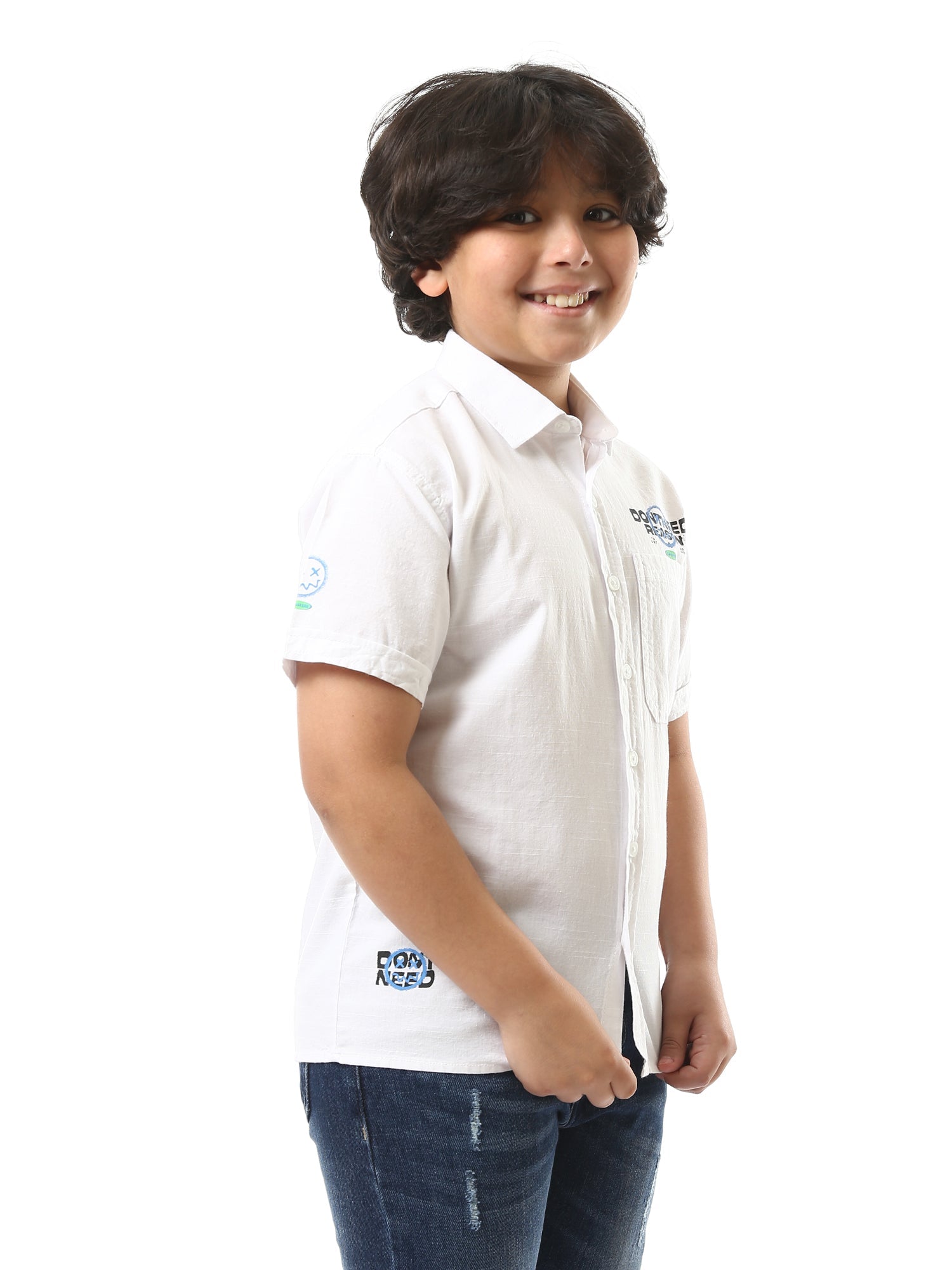 T-shirt enfant garçon décoré à manches courtes - SSH24SPCR31118TB1