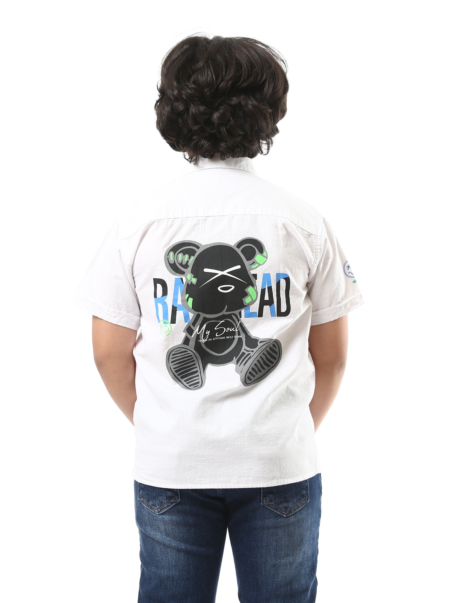 T-shirt enfant garçon décoré à manches courtes - SSH24SPCR31118TB1