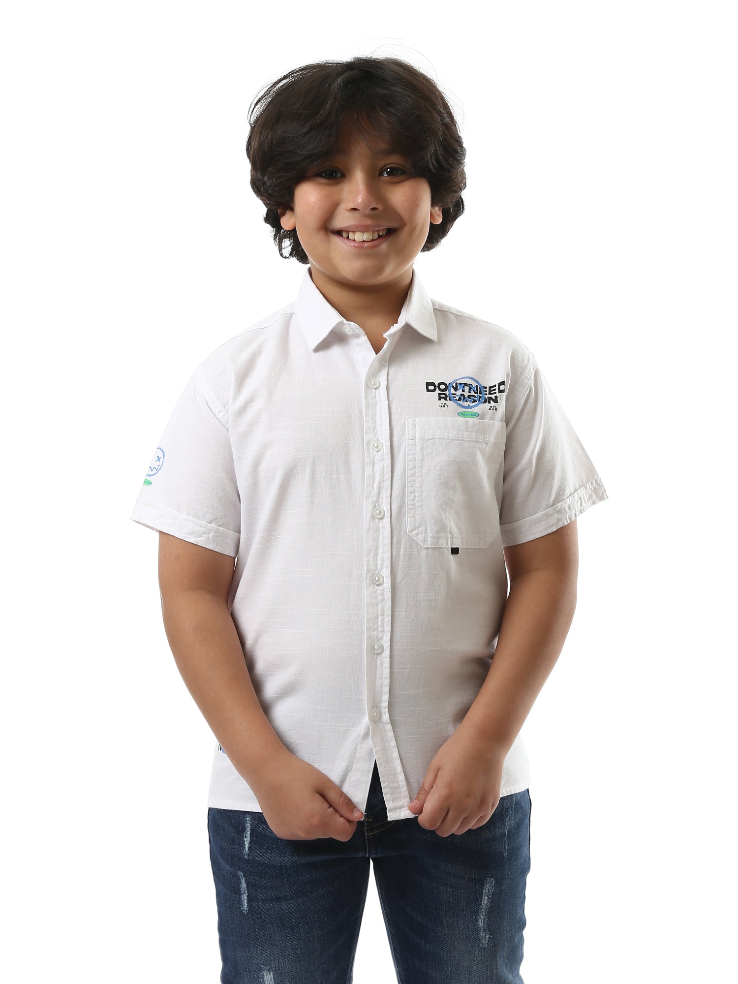 T-shirt enfant garçon décoré à manches courtes - SSH24SPCR31118TB1