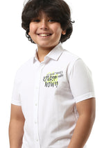 Chemise garçon ornée de mots motivants – SSH24SPER31106TB1