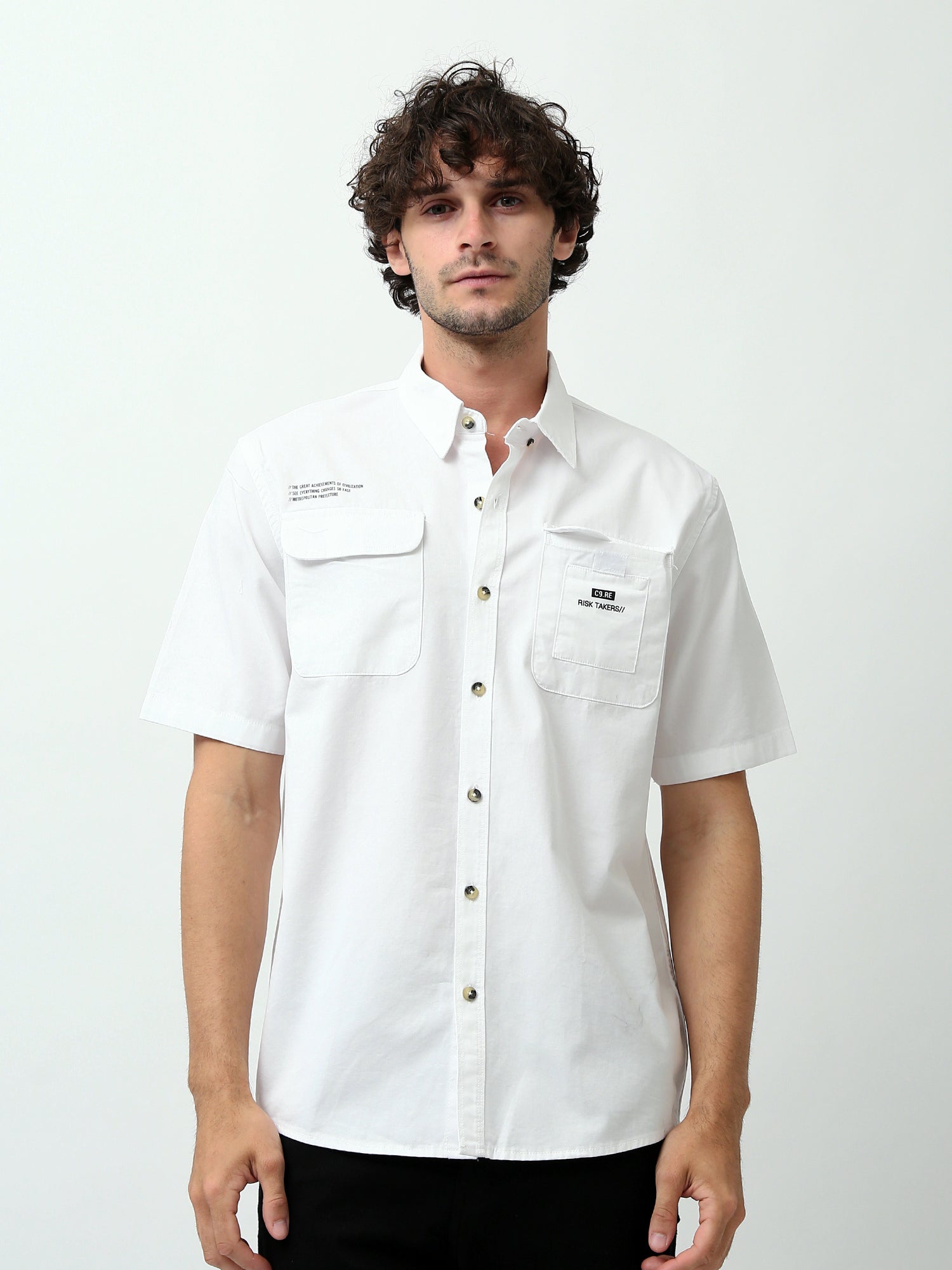 T-shirt pour homme avec poches avant - SSH24SPGR19496TM1