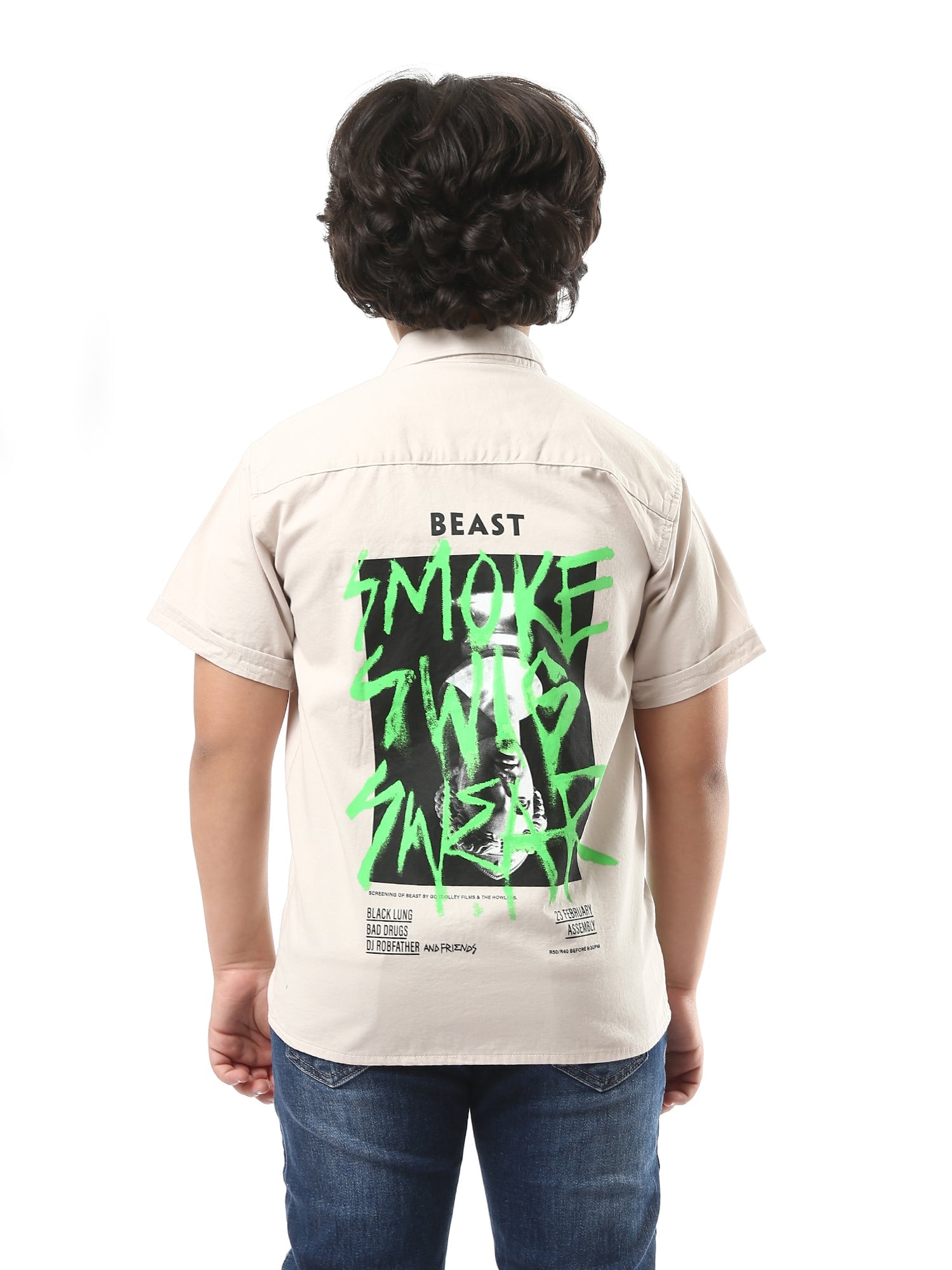 Chemise Garçon à Imprimé Street – Style Urbain et Confort - SSH24SPGR31116TB1