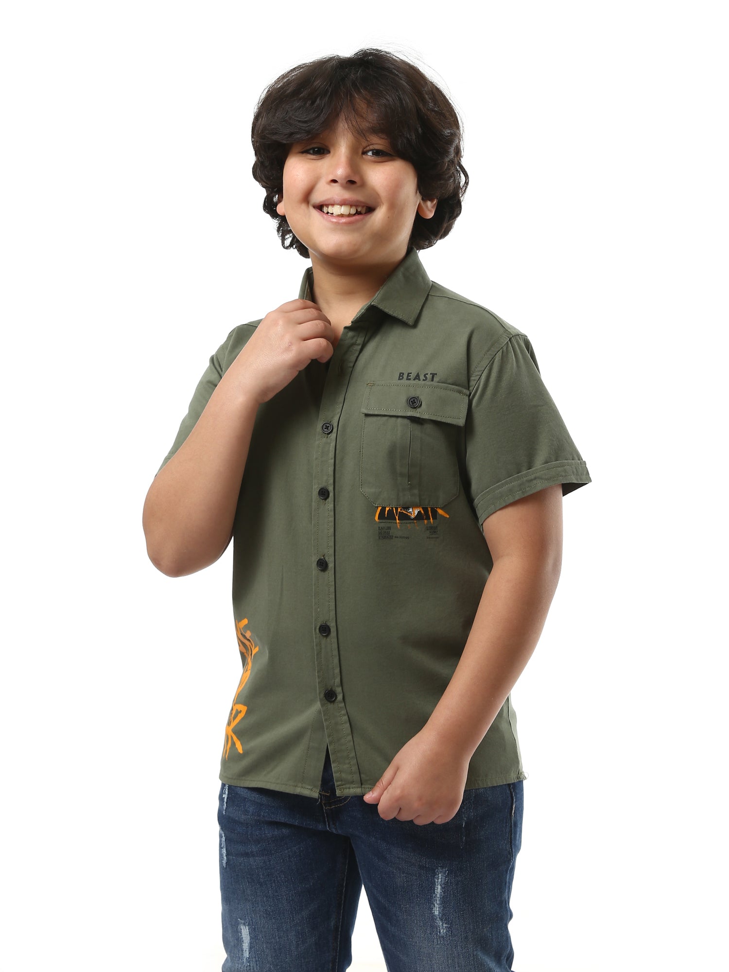 Chemise Garçon à Imprimé Street – Style Urbain et Confort - SSH24SPGR31116TB1