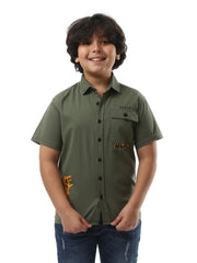 Chemise Garçon à Imprimé Street – Style Urbain et Confort - SSH24SPGR31116TB1