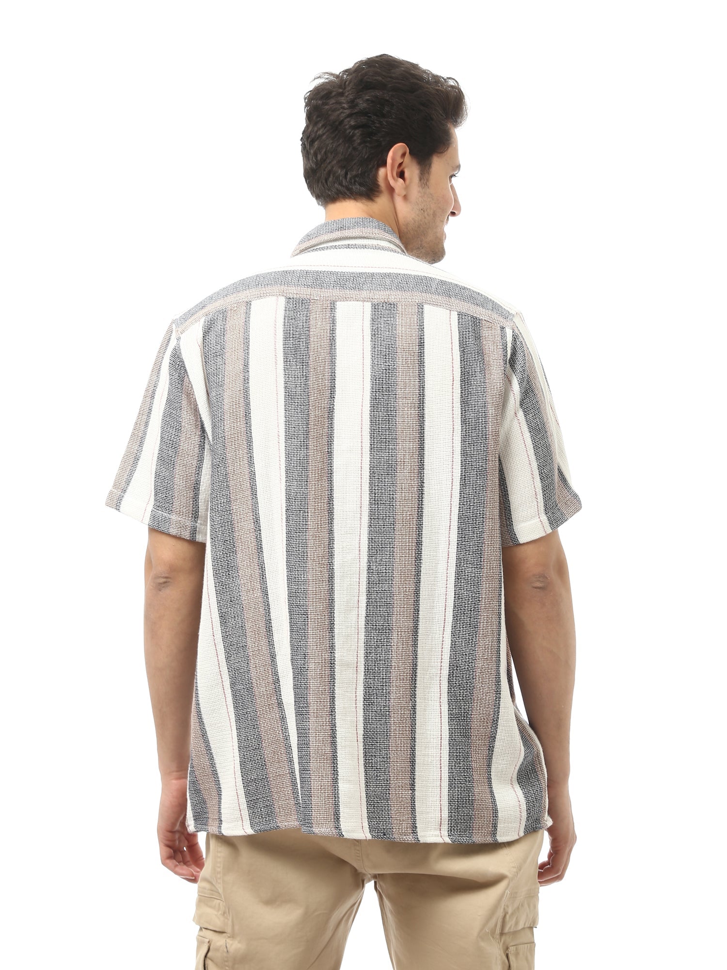 Chemise à Rayures Homme – Élégance et Confort Estival - SSH24SSCR19460TM1