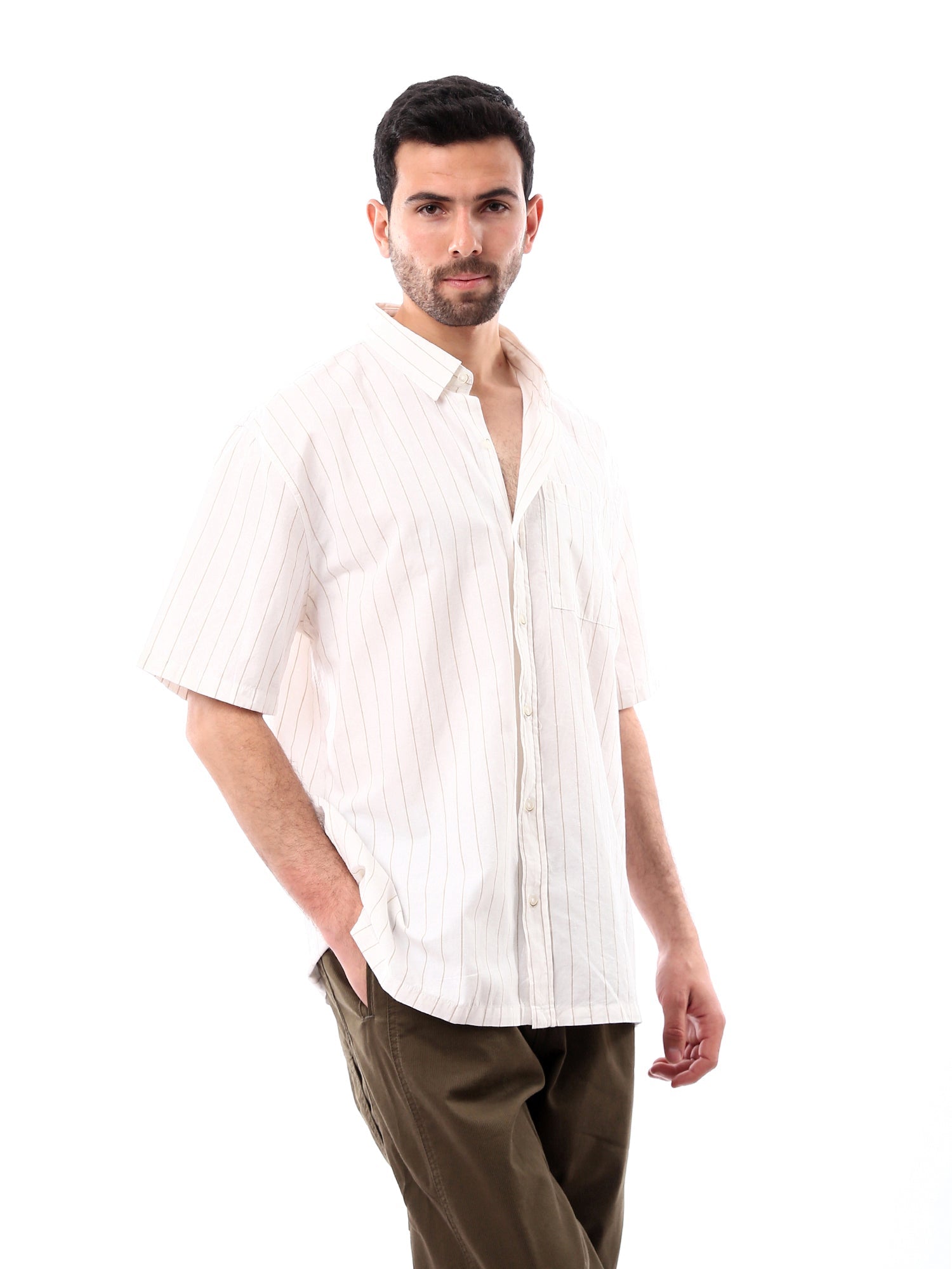 Chemise Homme à Manches Courtes – Élégance Simple et Confort au Quotidien - SSH24SSIC19427TM1