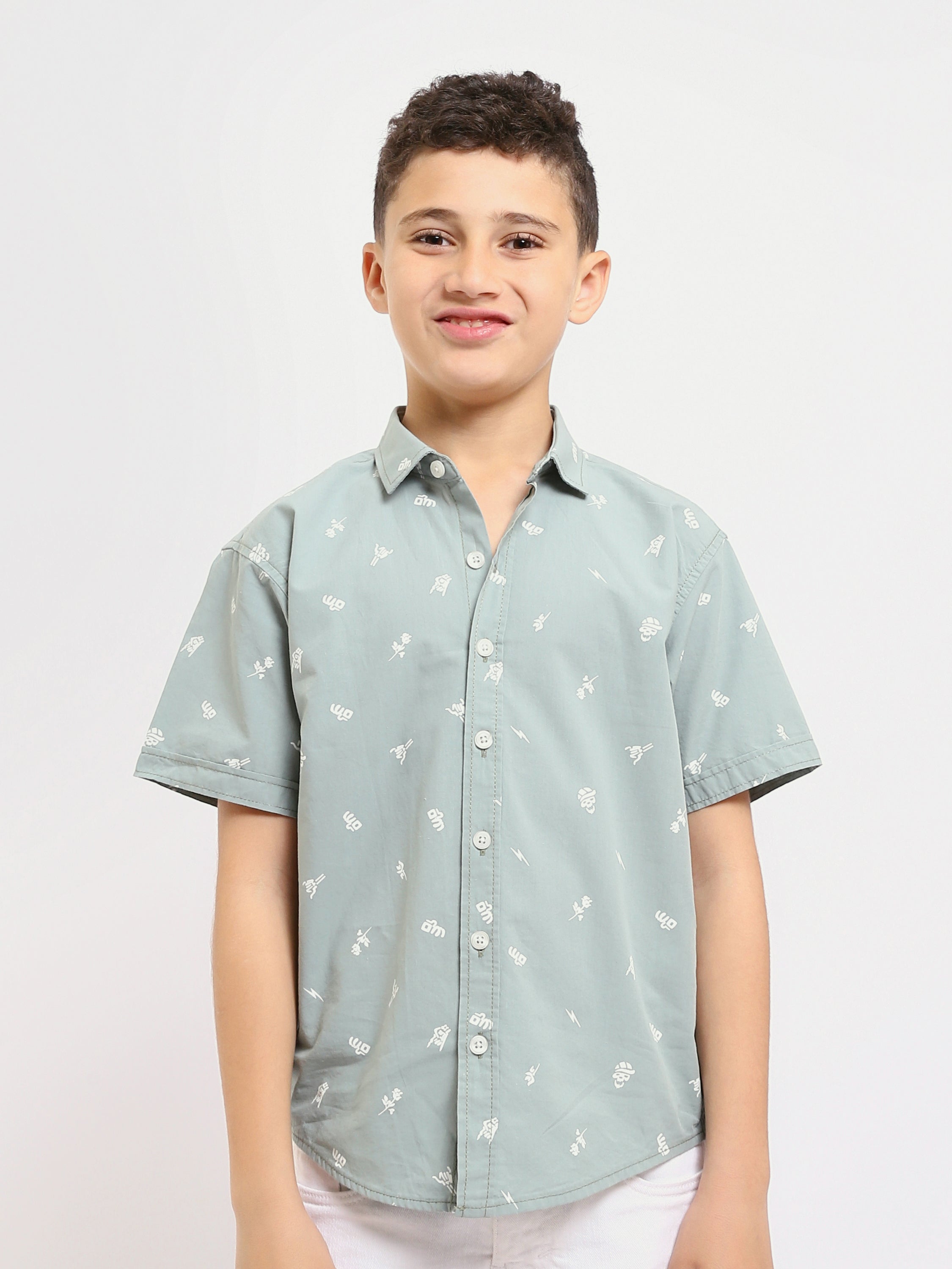 T-shirt pour enfants orné de motifs distinctifs - SSH25SAER31169TB1