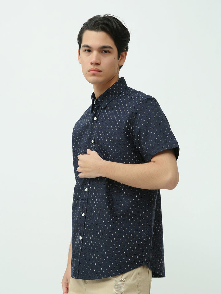 Polo homme manches courtes à boutons avec motifs géométriques - SSH25SAOR16153TM1