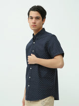 Polo homme à manches courtes avec boutons et motifs géométriques – SSH25SAOR16153TM1