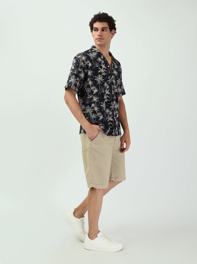 Chemise pour homme à manches courtes ornée de palmiers - SSH25SASC16133TM1