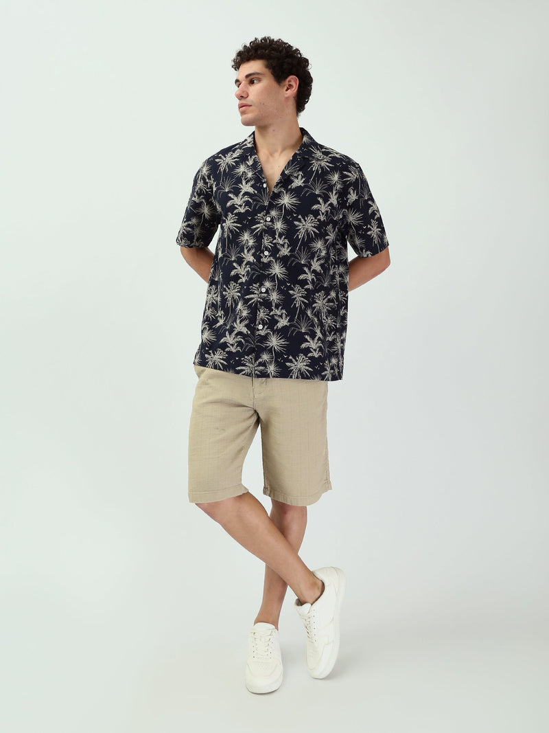 Chemise pour homme à manches courtes ornée de palmiers - SSH25SASC16133TM1