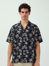 Chemise pour homme à manches courtes ornée de palmiers - SSH25SASC16133TM1
