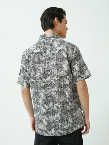 Chemise Homme à Motif Abstrait – Manches Courtes Style Casual - SSH25SAUR19501TM1