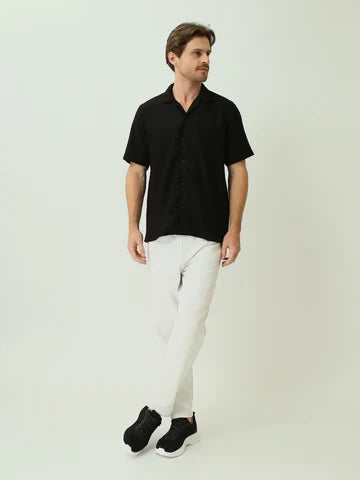 Chemise Homme en Maille Texturée à Manches Courtes - SSH25SECC16168TM1