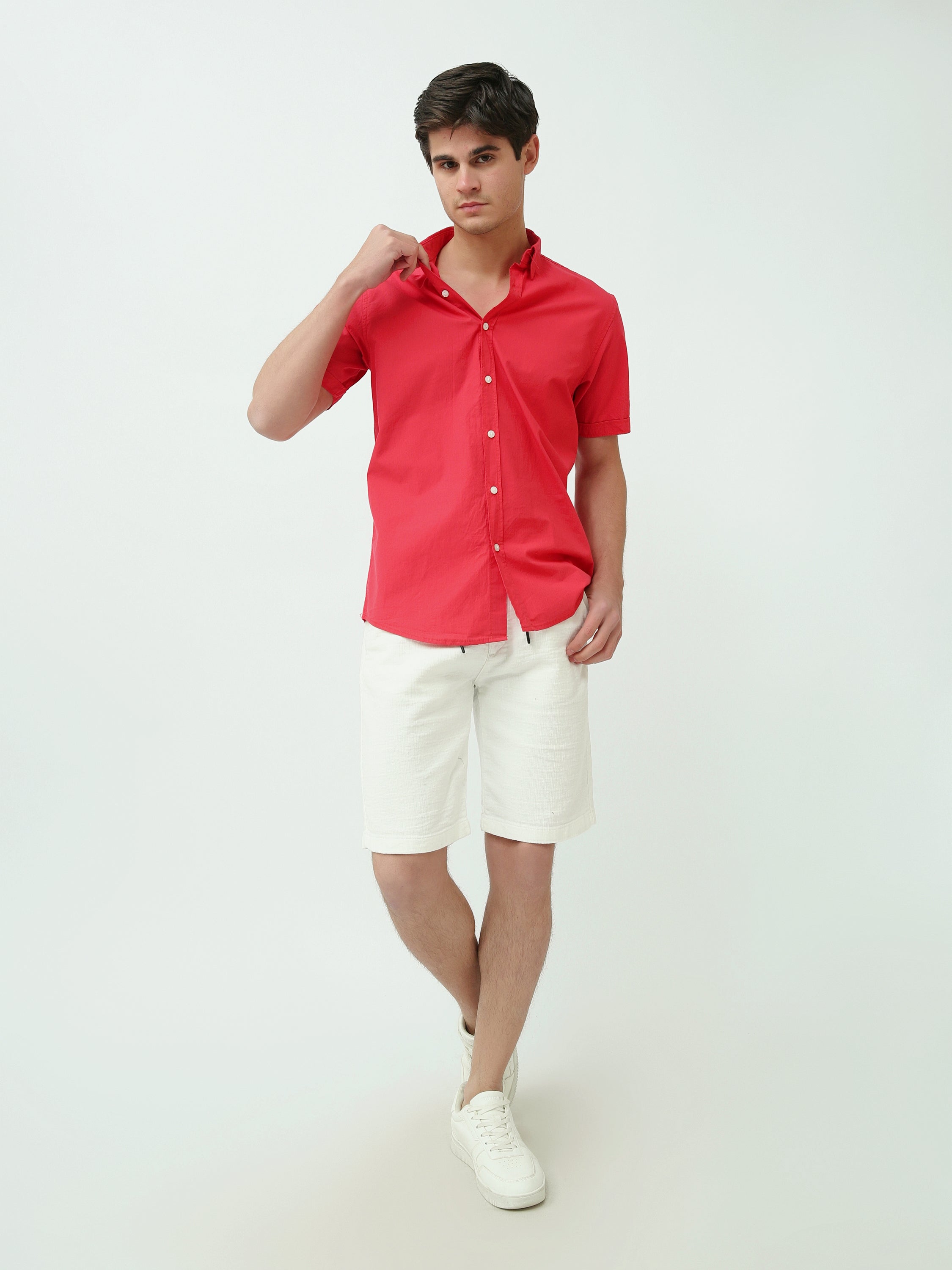 Chemise Homme Slim Fit – Couleurs Noir et Off-White – SSH25SECR16110TM1