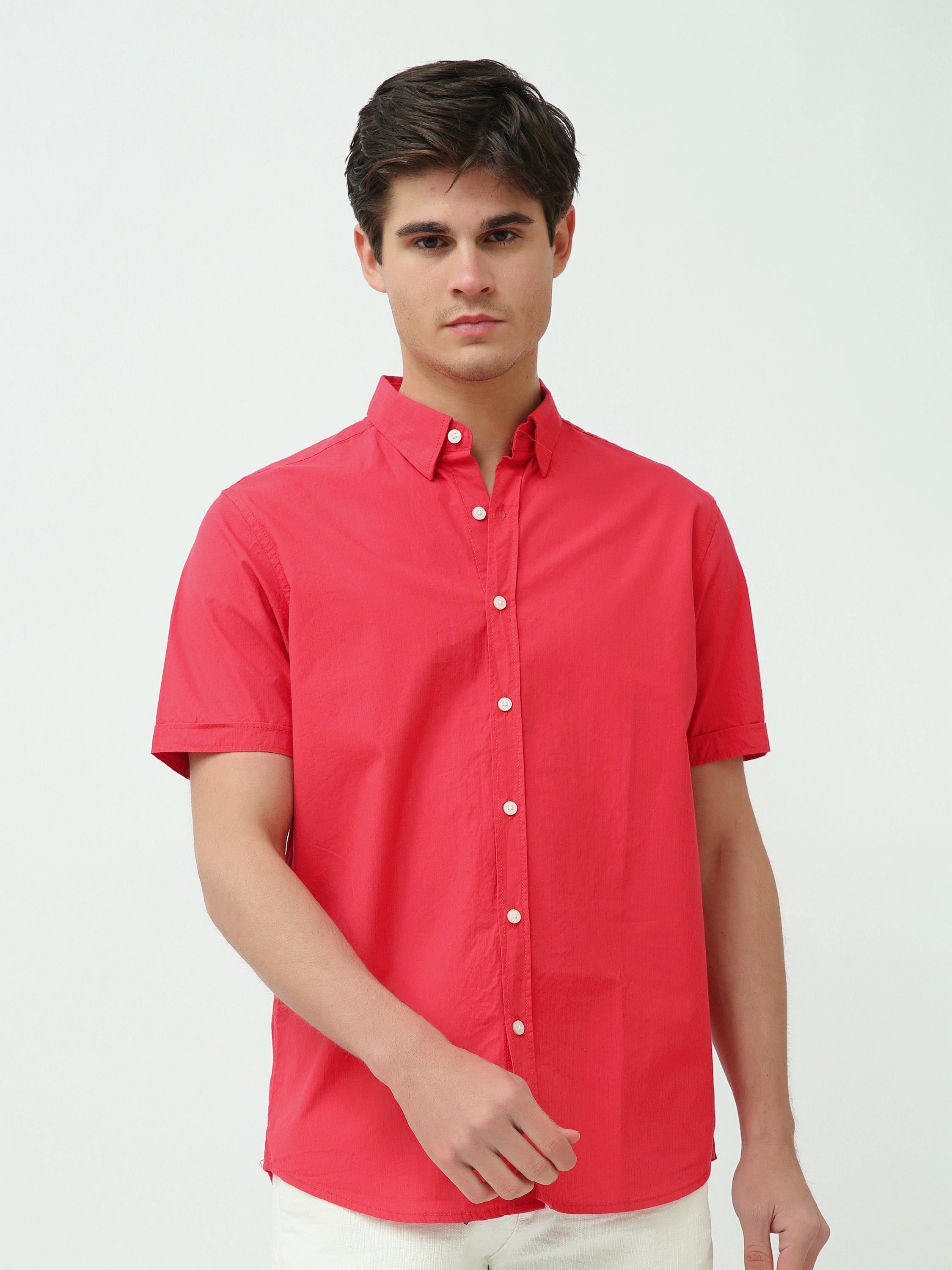 Chemise Homme Slim Fit – Couleurs Noir et Off-White – SSH25SECR16110TM1