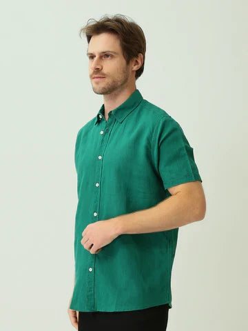Chemise Homme Casual à Manches Courtes et Col Boutonné - SSH25SEIS16127TM1