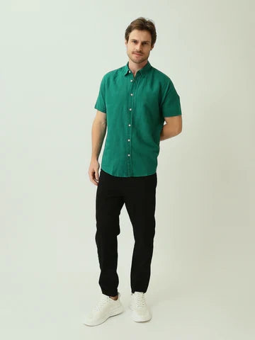 Chemise Homme Casual à Manches Courtes et Col Boutonné - SSH25SEIS16127TM1