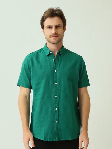 Chemise Homme Casual à Manches Courtes et Col Boutonné - SSH25SEIS16127TM1