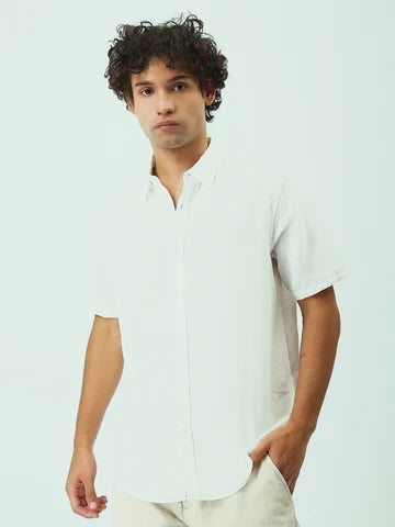 Chemise Homme Casual à Manches Courtes et Col Boutonné - SSH25SEIS16127TM1