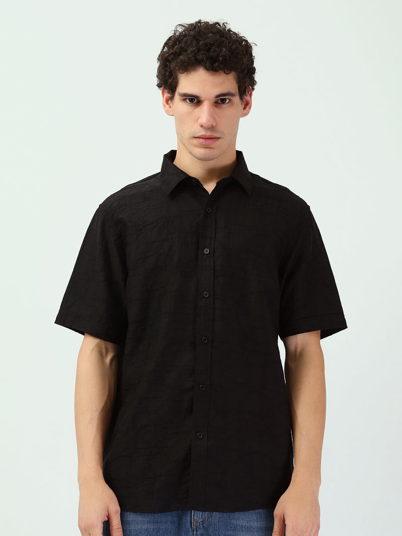 Chemise homme à manches courtes avec motifs modernes – SSH25SJCR16170TM1