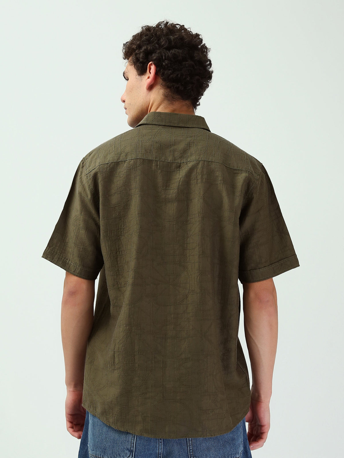 Chemise homme à manches courtes avec motifs modernes – SSH25SJCR16170TM1