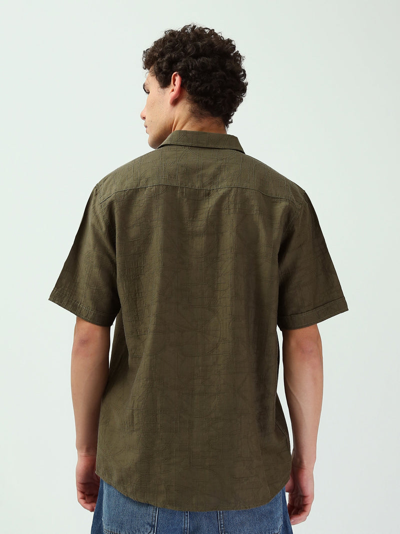Chemise homme à manches courtes avec motifs modernes – SSH25SJCR16170TM1