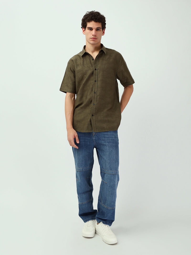 Chemise homme à manches courtes avec motifs modernes – SSH25SJCR16170TM1