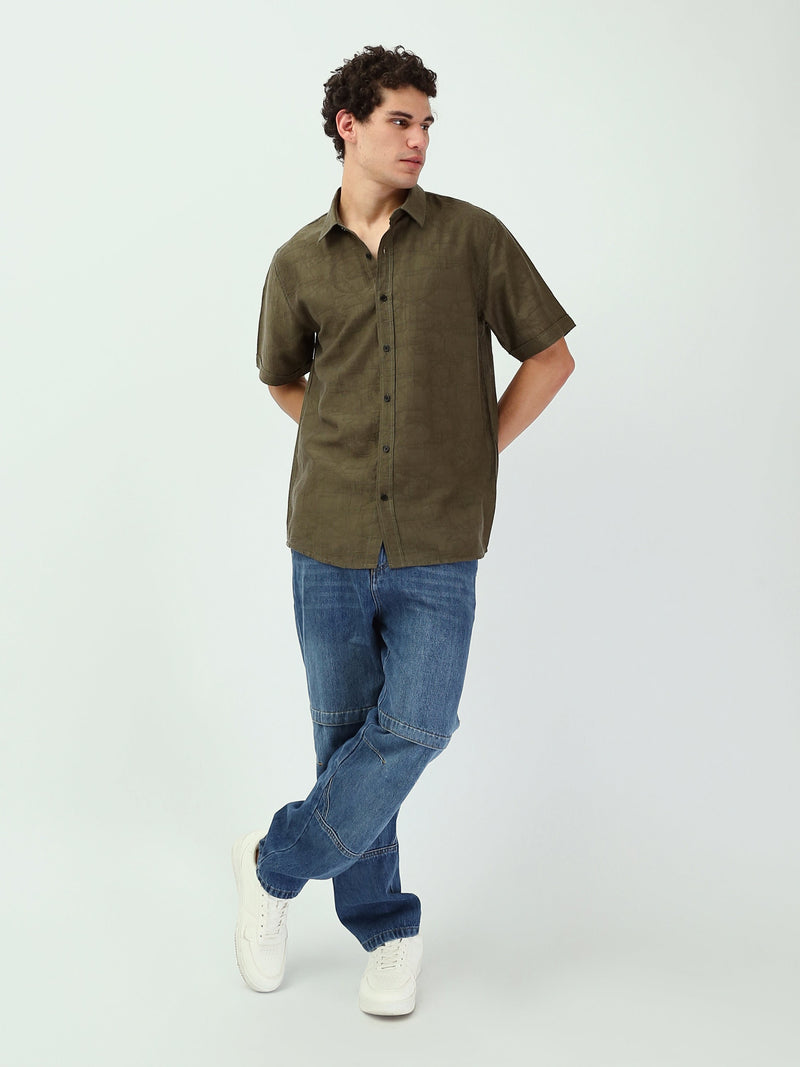 Chemise homme à manches courtes avec motifs modernes – SSH25SJCR16170TM1