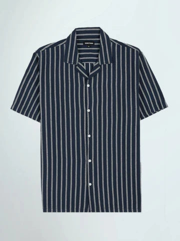 Chemise Homme Rayée à Manches Courtes et Col Classique - SSH25SSCC16105TM1
